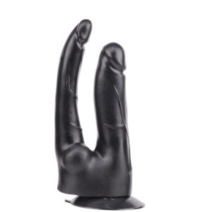 PÊNIS DUPLO 17CM COR PRETO
