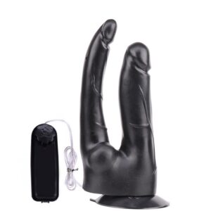 PÊNIS DUPLO 17 CM COR PRETO