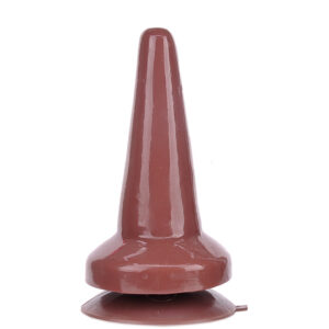 PLUG ANAL COM VENTOSA 14CM COR CHOCOLATE