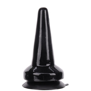 PLUG ANAL COM VENTOSA 14CM COR PRETO