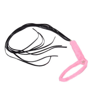 CHICOTE PELÚCIA ROSA COM 8 TIRAS DE 80CM