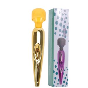 MASSAGEADOR METALIZADO MULTIVIBRAÇÕES - DOURADO