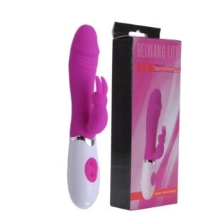 VIBRADOR PONTO G COM ESTIMULADOR RABBIT - LILÁS
