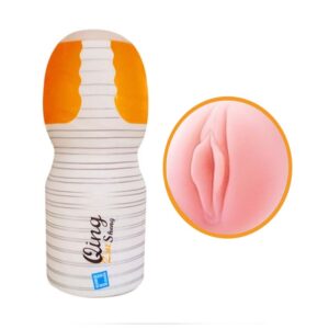 MASTURBADOR BOCA COM TEXTURA DE LINHAS INTERNA