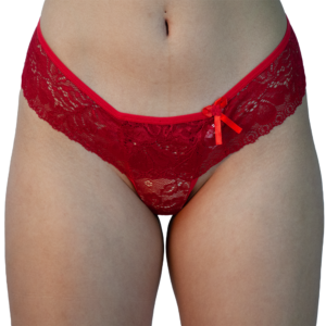 TANGA DE RENDA VERMELHO - TAM M