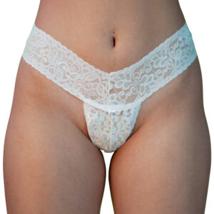 TANGA DE RENDA BRANCO - TAM M