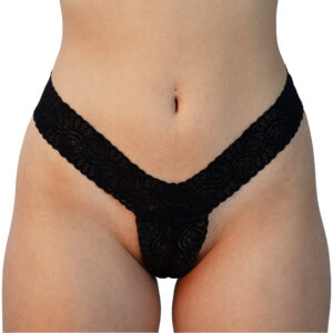 TANGA DE RENDA PRETO - TAM M