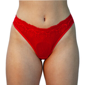 TANGA DE RENDA VERMELHO - TAM G