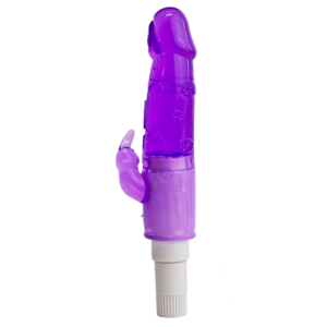 VIBRADOR COM ESTIMULADOR CLITORIANO - LILAS