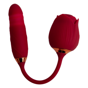 VIBRADOR ESTIMULADOR CLITORIANO E PONTO G FLOWERS – ROSA