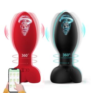 PLUG AVELUDADO VIBRATÓRIO COM ROTAÇÃO 360 GRAUS POR APP