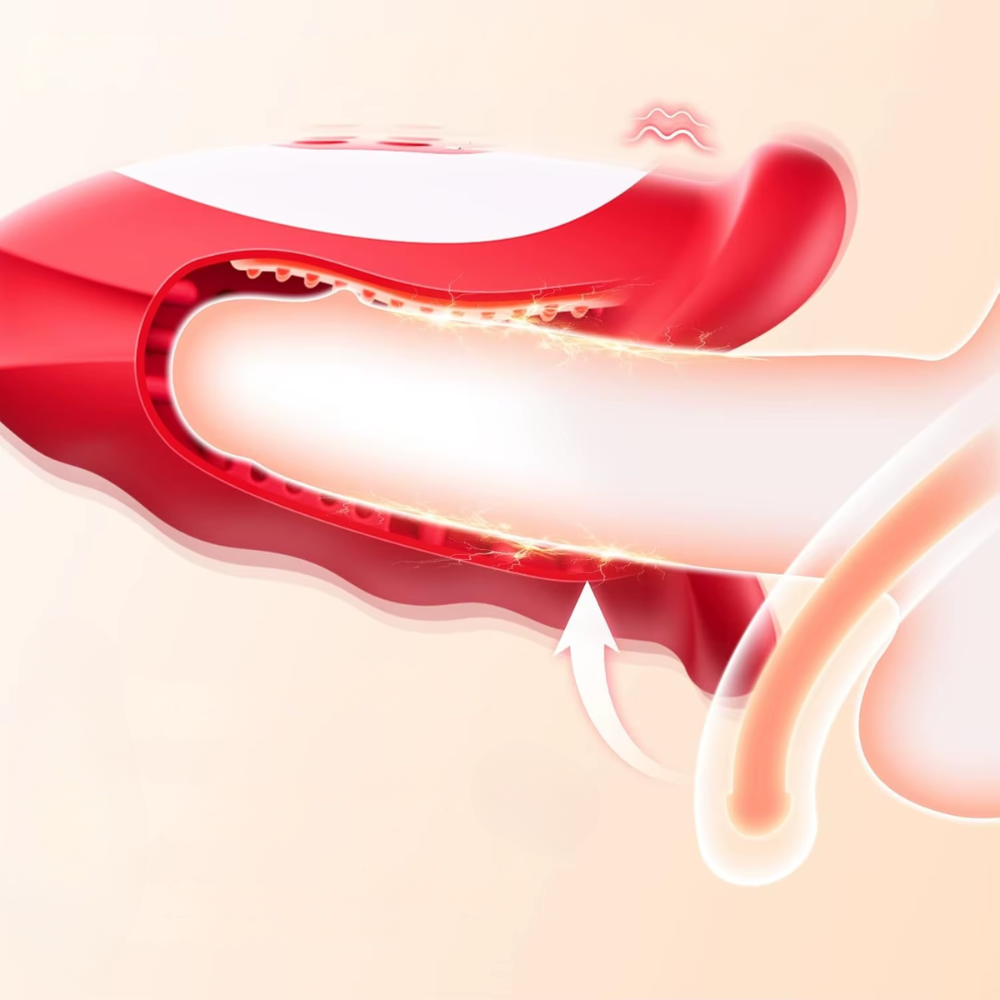 MASTURBADOR COM ESTIMULADOR INTERNO - FORMATO BOCA - Imagem 7