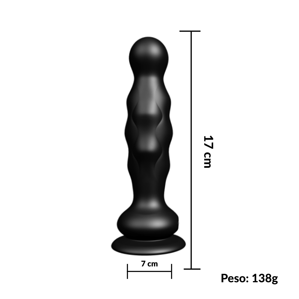 PLUG ANAL COM CERDAS MASSAGEADORAS COM CONTROLE REMOTO - Imagem 4