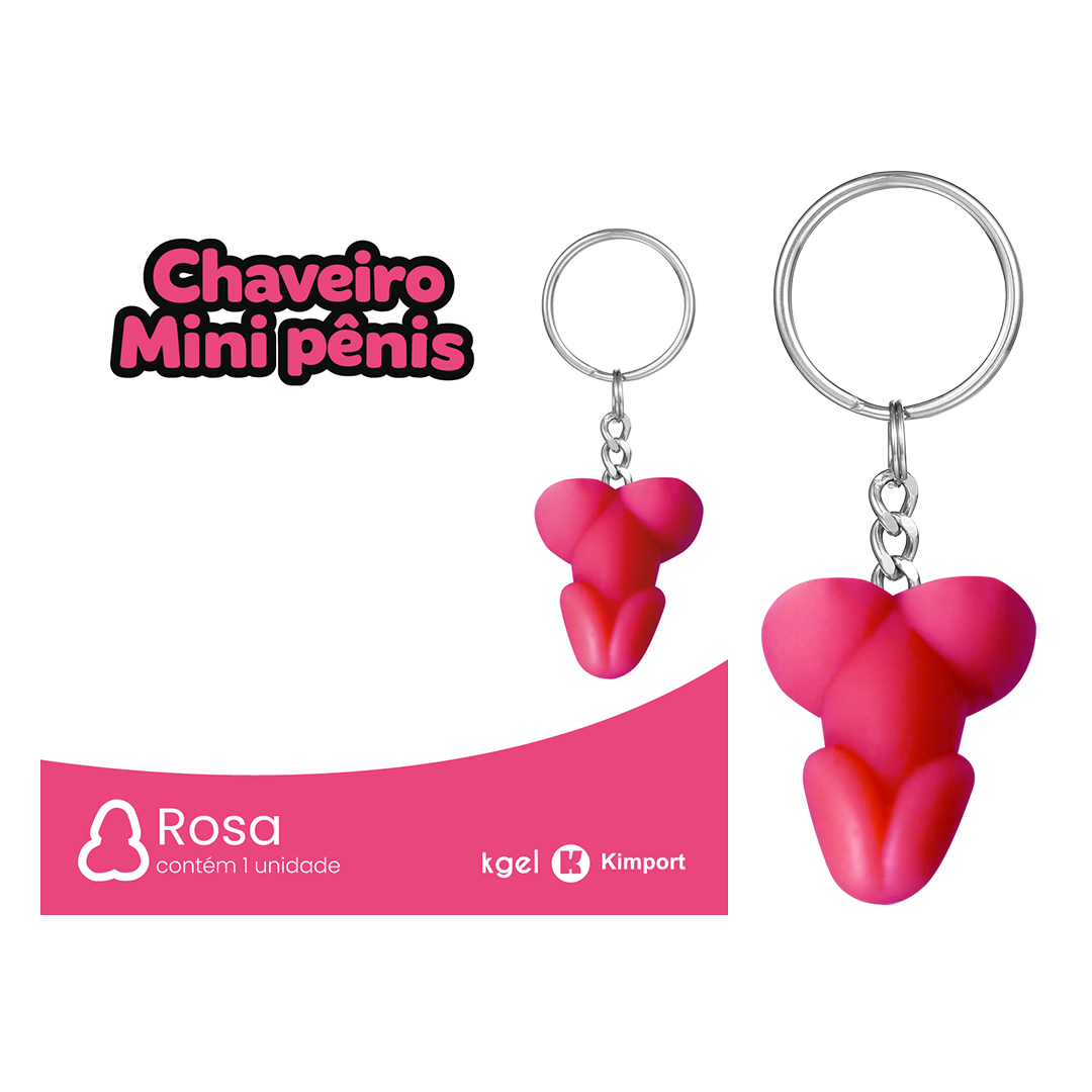 CHAVEIRO MINI PÊNIS - ROSA