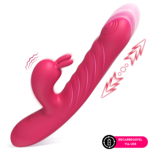 VIBRADOR SOBE E DESCE COM ESTIMULADOR RABBIT